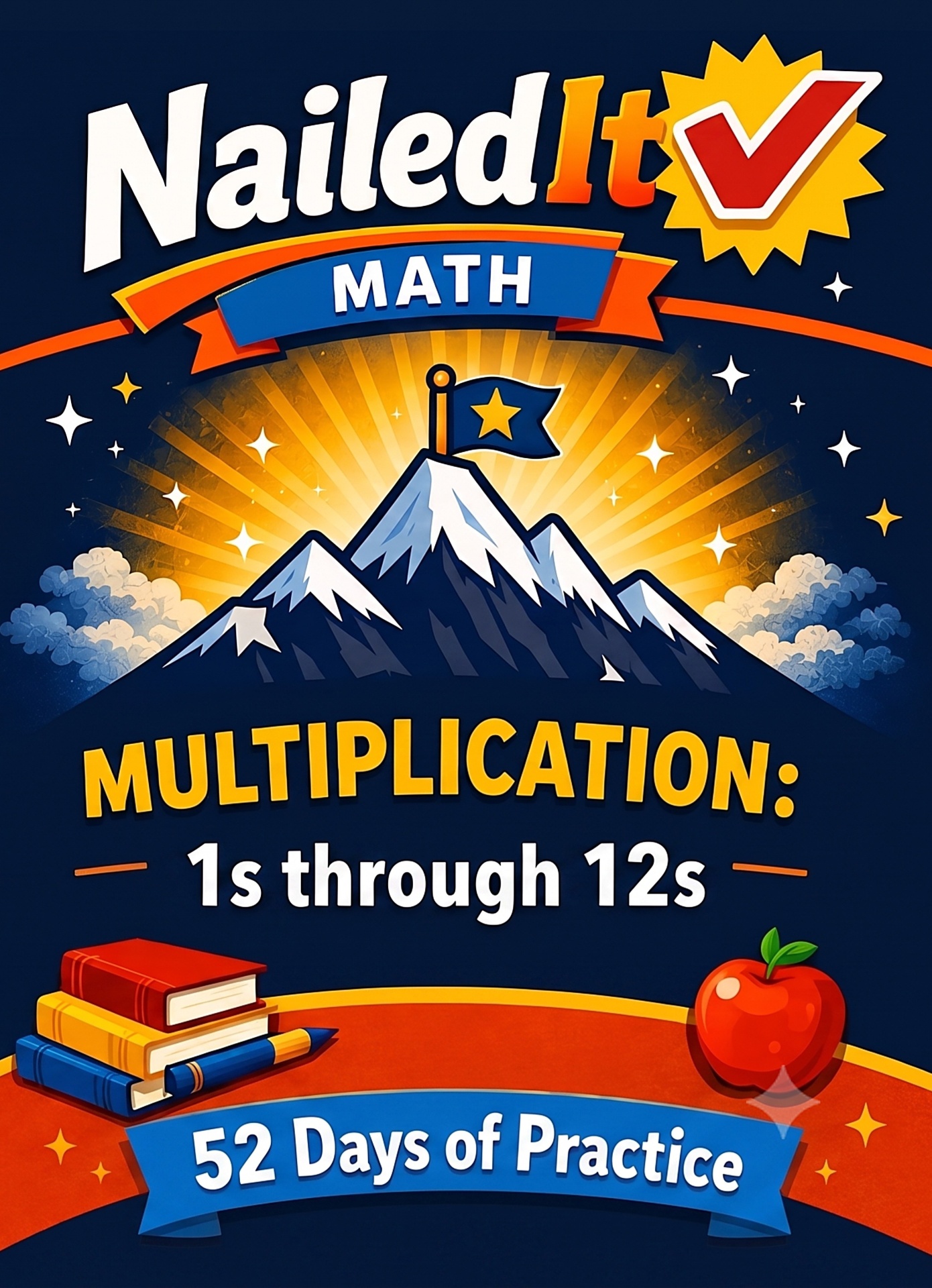 Nailed It! Math Multiplication: 1s through 12s workbook cover
